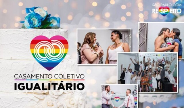 Secretaria Municipal de Direitos Humanos e Cidadania Casamento coletivo igualitário é um direito garantido pela Justiça na resolução de número 175, aprovada pelo Conselho Nacional de Justiça em maio de 2013.