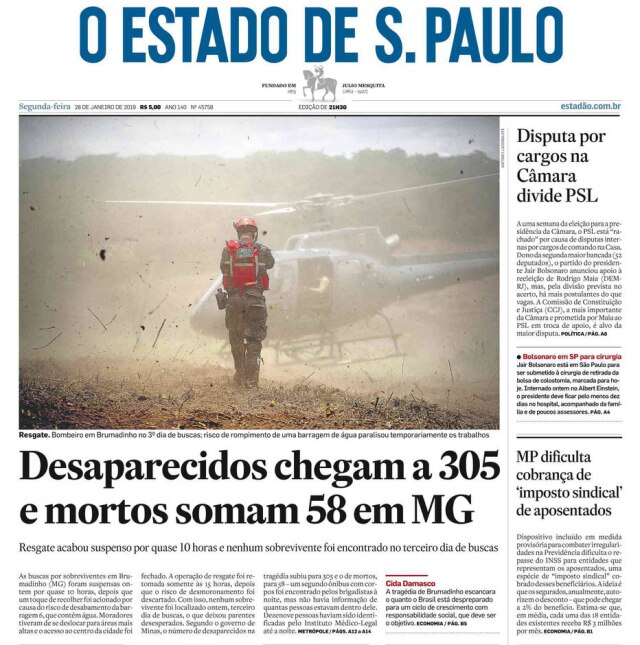 Acervo/Estadão >> Estadão - 28/01/2019