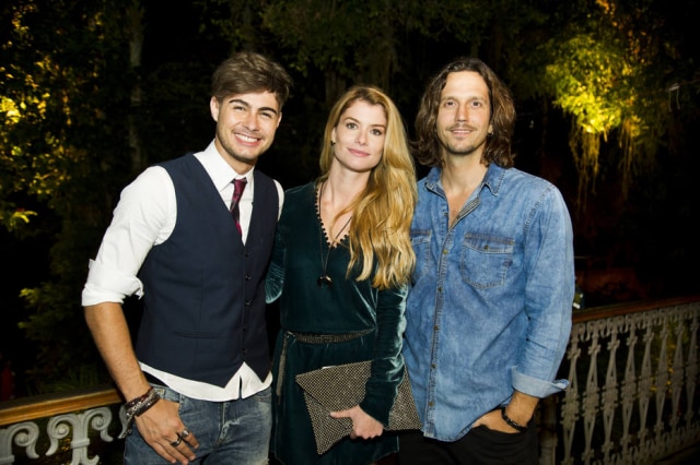 Divulgação/Globo Léo (Rafael Vitti), Diana (Alinne Moraes) e Gui (Vladimir Brichta), protagonistas de 'Rock Story'