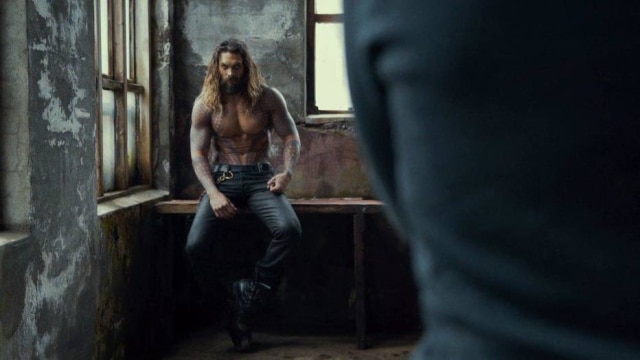 Reprodução/Twitter Jason Momoa como Aquaman.