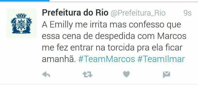 twitter.com/Prefeitura_Rio Tuíte publicado equivocadamente no perfil oficial da Prefeitura do Rio