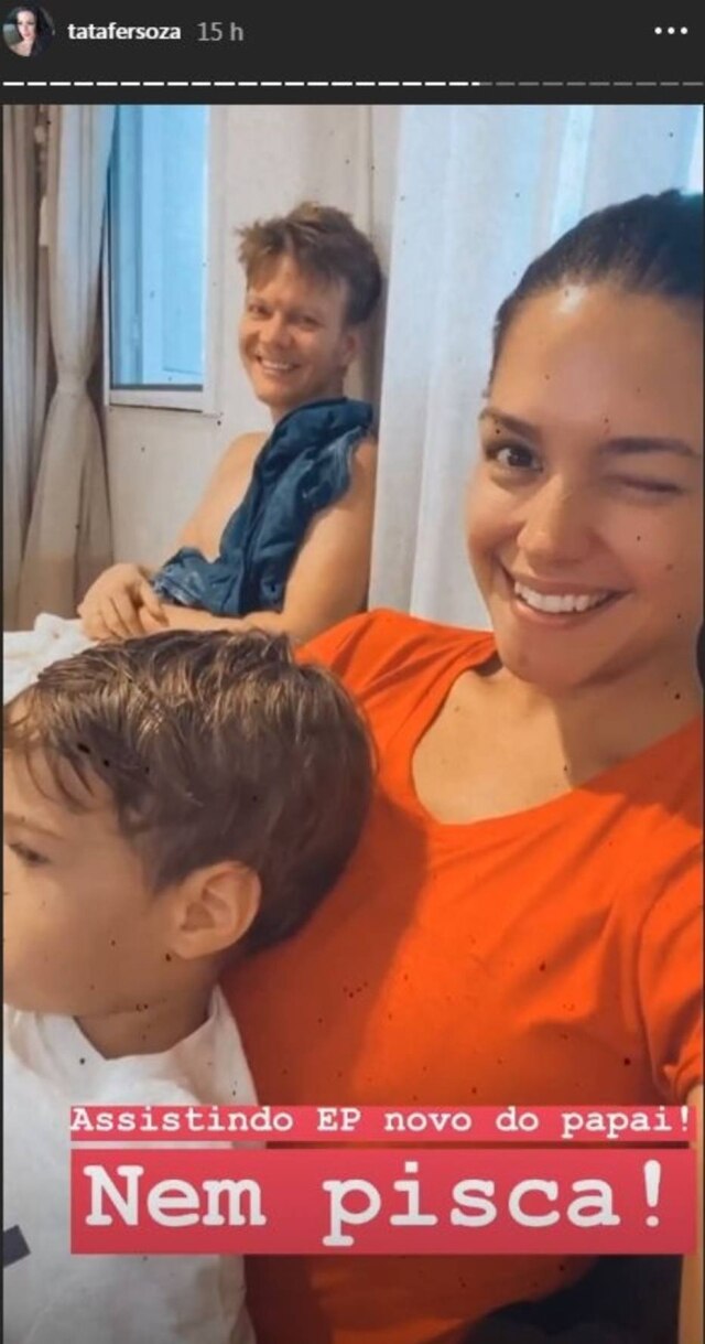 Instagram/@tatafersoza Thaís Fersoza, Michel Teló e o filho Teodoro.