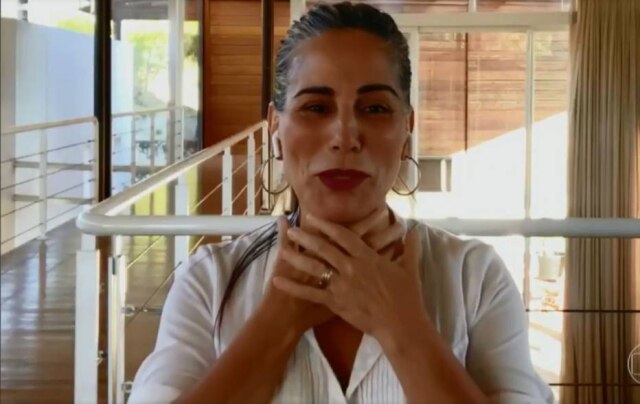 Reprodução/ Globoplay Glória Pires participa do programa 'Conversa com Bial'