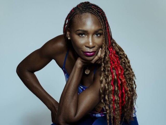 Chad Batka/The New York Times Venus Williams no ecritório de sua linha de roupas EleVen.