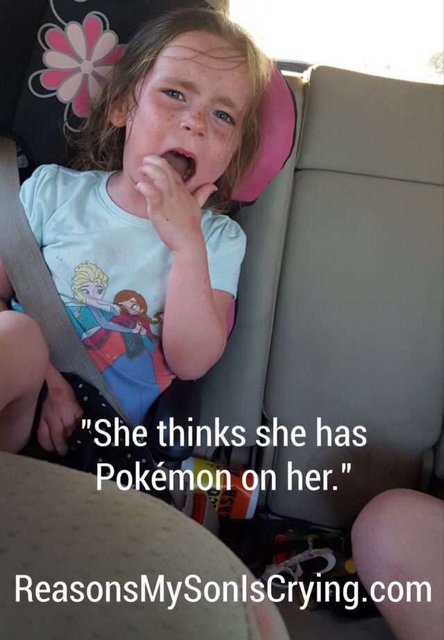 Reprodução/Tumblr "Ela acha que há um Pokémon nela".
