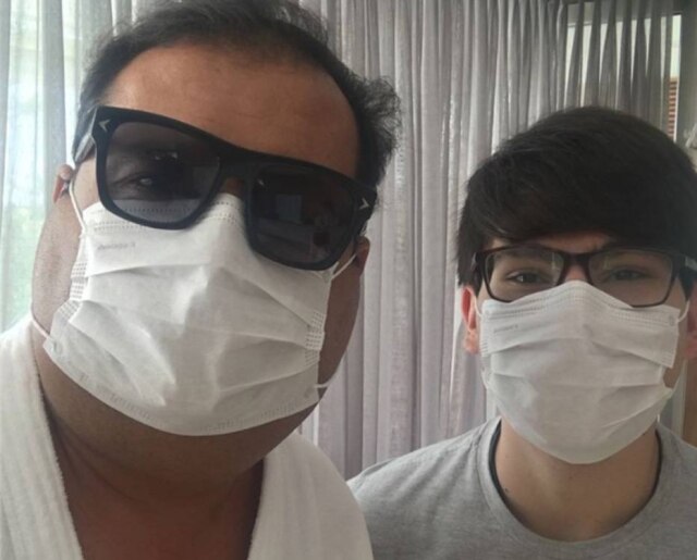 Instagram/@geraldobalanca Geraldo Luís relata que foi seu filho quem percebeu o inchaço: 'Tá parecido o Kiko do Chaves piorado', teria dito o garoto