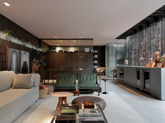 Zeca Wittner O living da Casa Niwa, na Casacor 2017, premiada como melhor espaço residencial