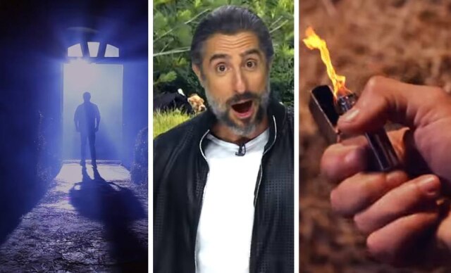 YouTube / @Marcos Mion | YouTube / @RECORD TV Marcos Mion e trechos do teaser de divulgação da 11ª edição do reality show 'A Fazenda', em 2019.