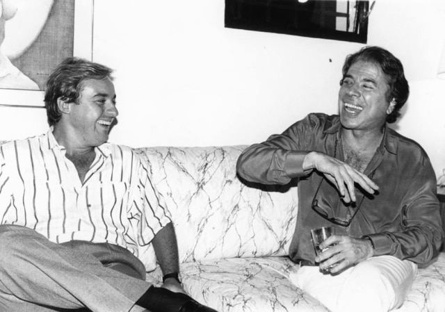 Juvenal Pereira/ Estadão Gugu Liberato e Silvio Santos, São Paulo, SP, 11/02/1988.