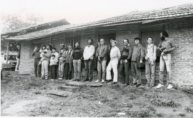 Reginaldo Manente/Estadão Início da Expedição São Paulo 450 em Mogi das Cruzes realizada em 1985. Julio Abe é o terceiro da direta para a esquerda