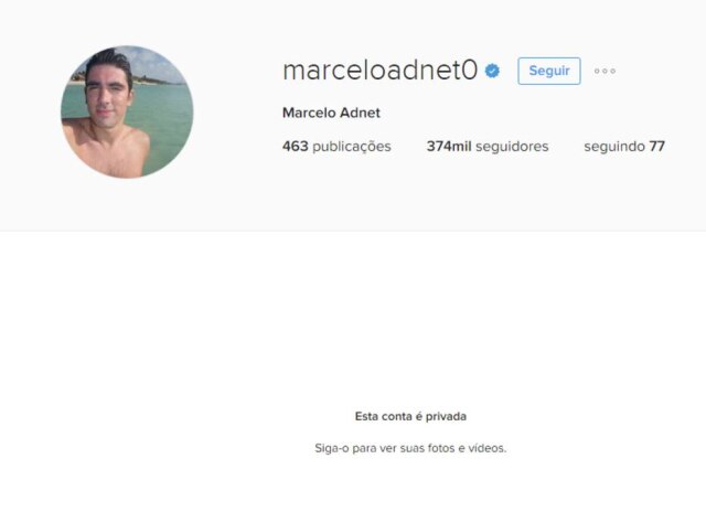 Reprodução/Instagram O humorista tornou a sua conta privada e bloqueada, apenas seus amigos podem visualizar suas publicações.