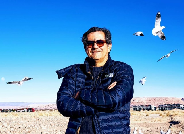 Arquivo pessoal Luiz Thadeu no deserto do Atacama, no Chile.