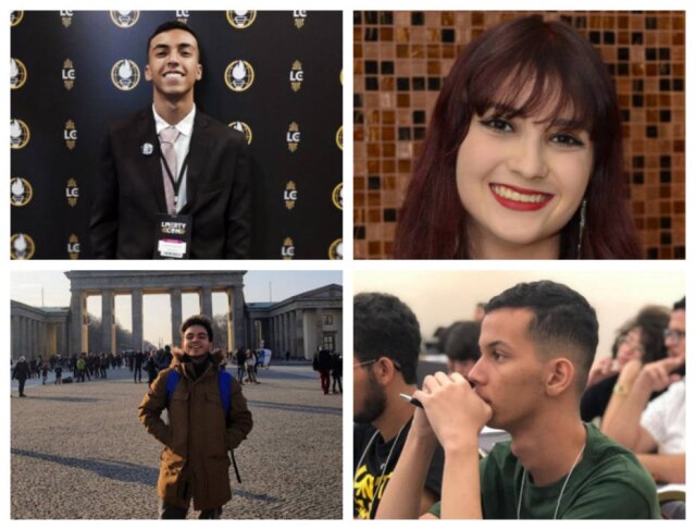 Divulgação Os estudantes Luis Gustavo Bastos Paes, Amanda de Vasconcellos, Guilherme Chéquer e Jhone Carrinho