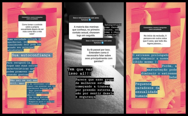 Instagram/@gisomente Por meio do Instagram, Giovana Bomentre fala sobre sexo e sexualidade com os seguidores.