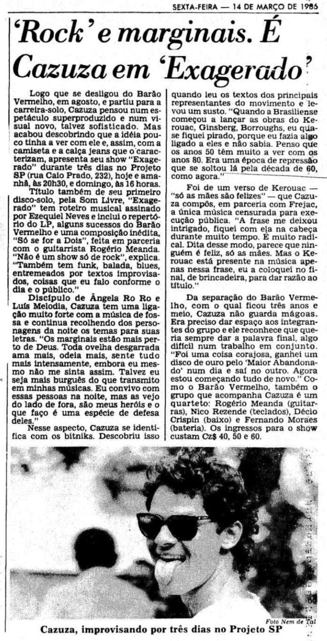 Acervo/Estadão O Estado de S.Paulo - 14/3/1986