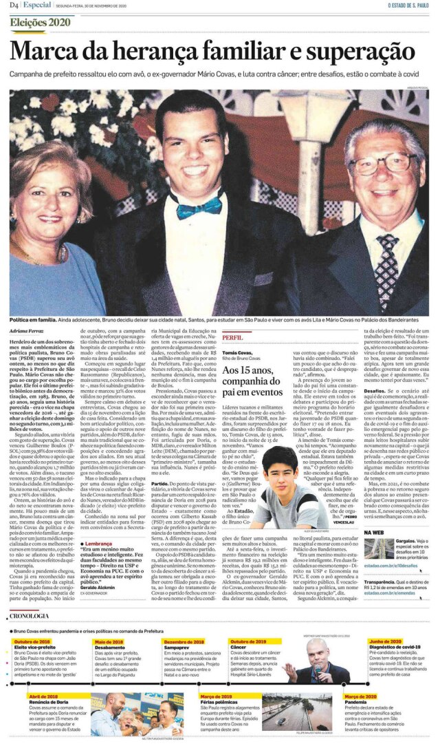 Acervo/Estadão >> Estadão - 30/11/2020