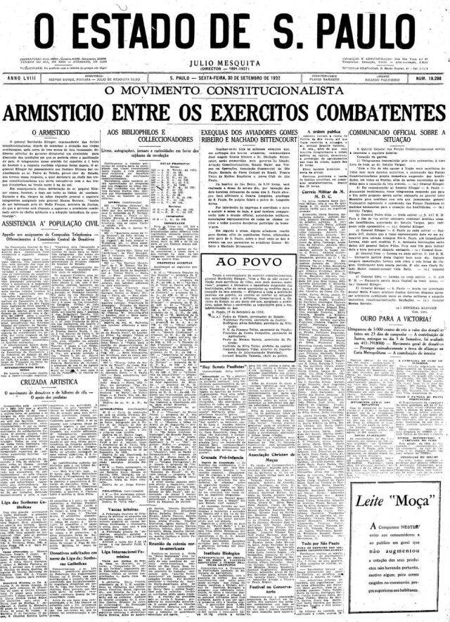 Acervo Estadão Estadão - 30/9/1932