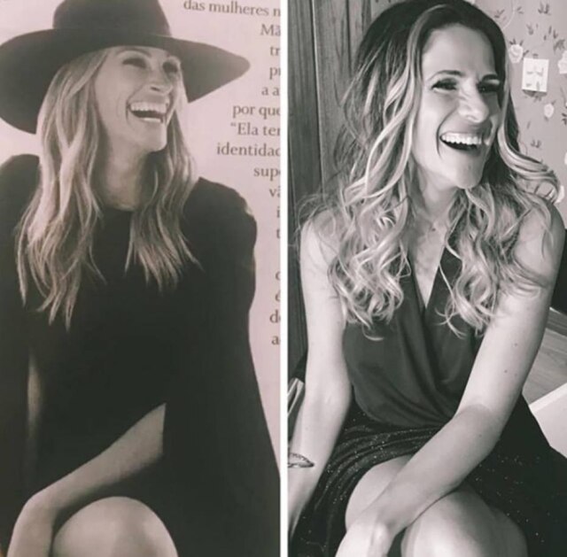 Instagram.com/ingridguimaraesoficial Julia Roberts e Ingrid Guimarães em montagem feita por fã da atriz brasileira.