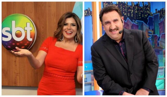 Divulgação/SBT Os apresentadores Mara Maravilha e Ratinho.