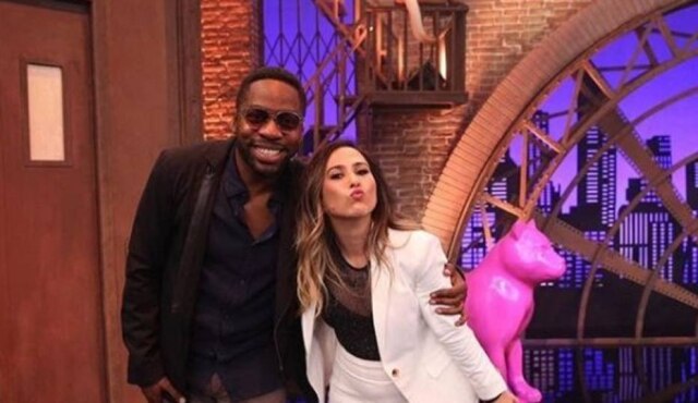 Instagram/@tatawerneck O ator Lázaro Ramos e a apresentadora Tatá Werneck.