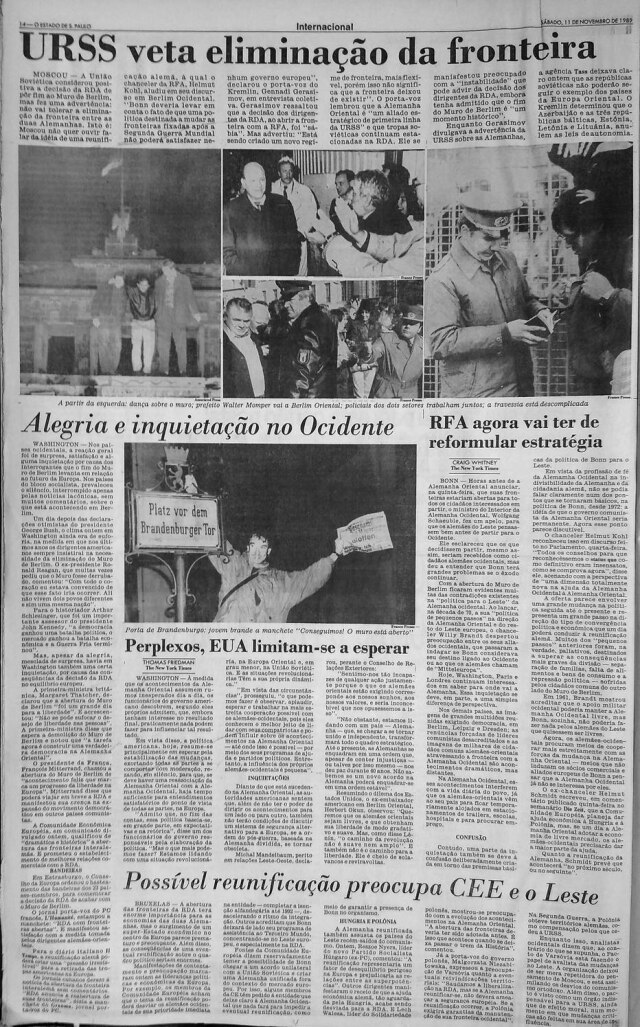 Acervo/Estadão O Estado de S.Paulo - 11/11/1989