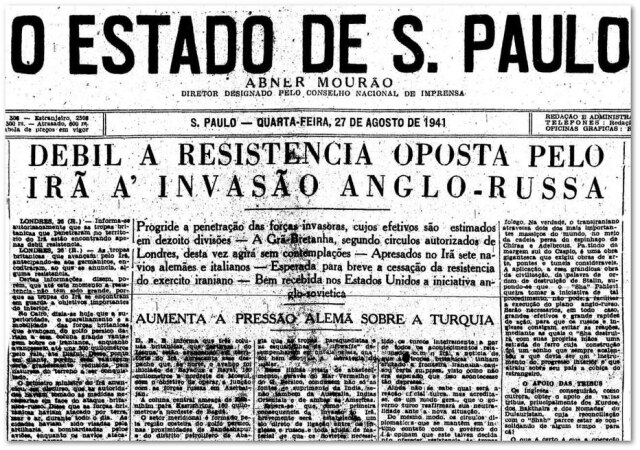 Acervo/Estadão O Estado de S.Paulo - 27/08/1941Clique aqui para ver página ampliada