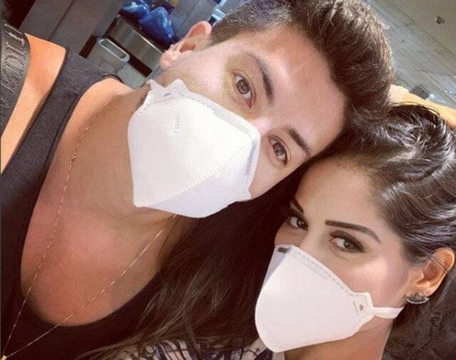 Instagram/@mayracardi A influenciadora digital Mayra Cardi e o marido Arthur Aguiar.