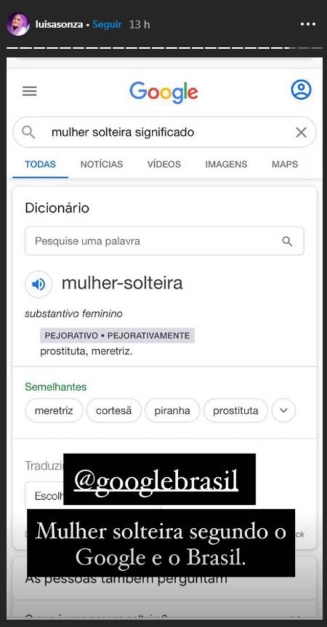 Reprodução Instagram/ luisasonza Publicação feita por Luísa Sonza na ferramenta stories do Instagram