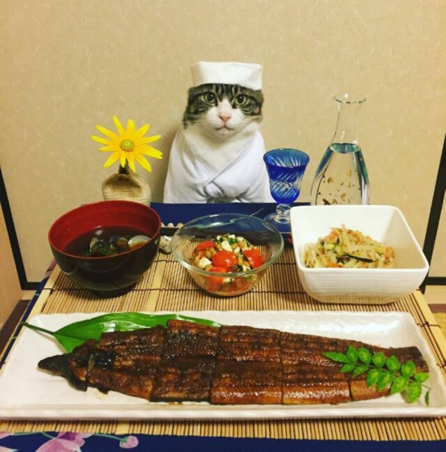 Instagram.com/rinne172 Maro se mostrou fotogênico em frente às comidas.