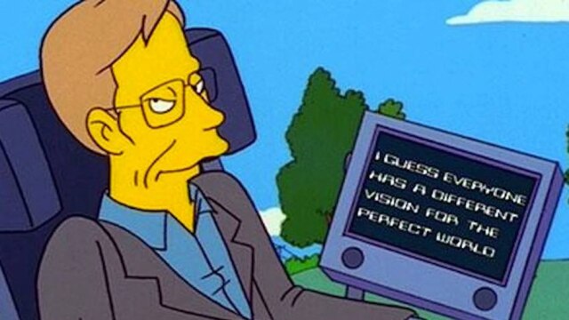 Reprodução de cena da série 'Os Simpsons'/Fox Relembre algumas das participações marcantes que o físico inglês Stephen Hawking fez em séries e animações