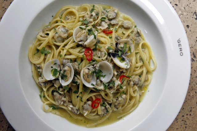 Sergio Castro/Estadão Linguini ao Vôngole do Gero