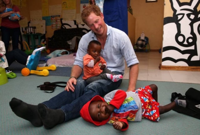 Sentebale Príncipe Harry em visita a Lesoto, na África.