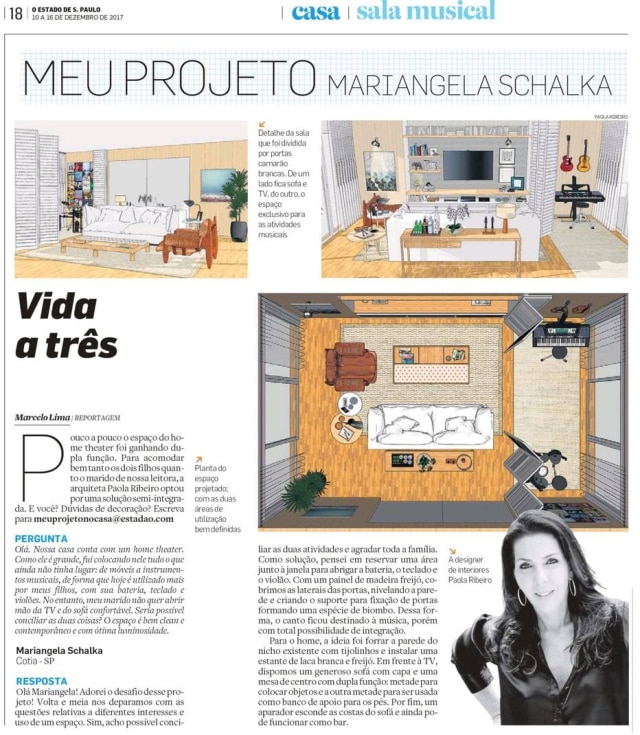 Reprodução A pedido do Casa, designer tentou acomodar a família e seus gostos no mesmo ambiente