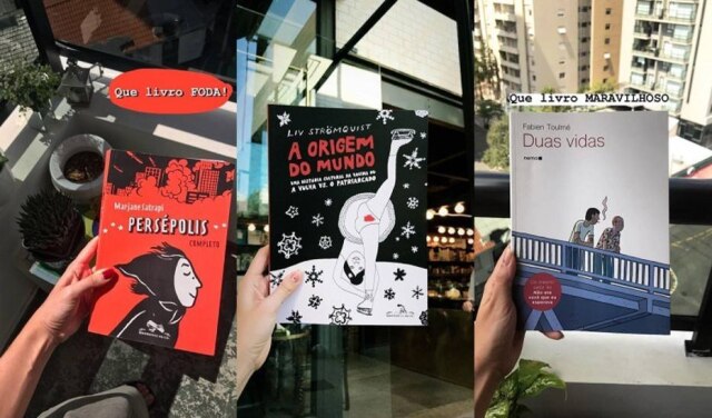 Instagram/Divulgação Persépolis, A Origem do Mundo e Duas Vidas são os quadrinhos favoritos da atriz