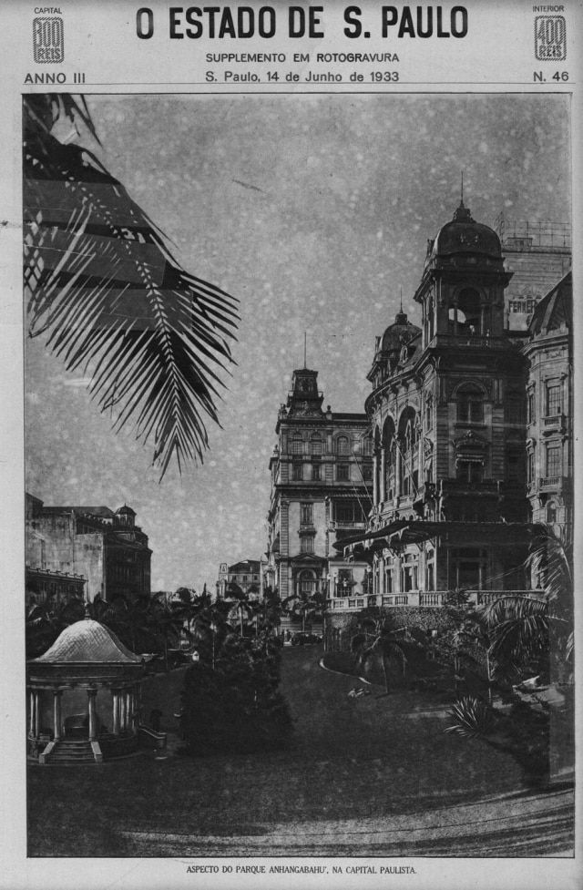 Acervo Estadão Parque Anhangabaú, em junho de 1933.