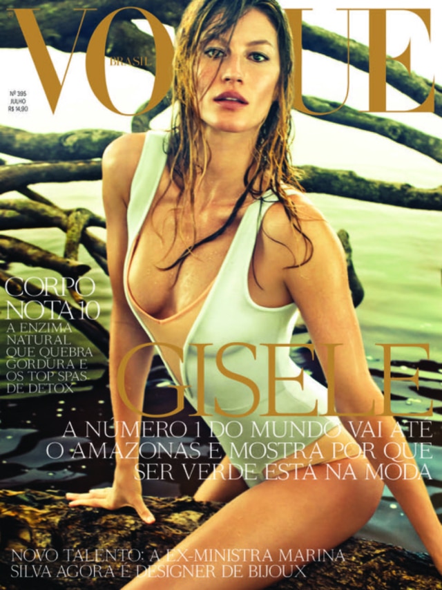 Vogue Brasil/ Divulgação Gisele Bundchen na capa da Vogue Brasil