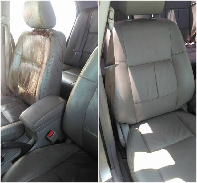 Facebook/Lava-Car-Três-Brothers-453248735058159 Um lava car de Valinhos fez sucesso na internet após postar fotos de uma limpeza que fizeram em uma 'cena de assassinato'