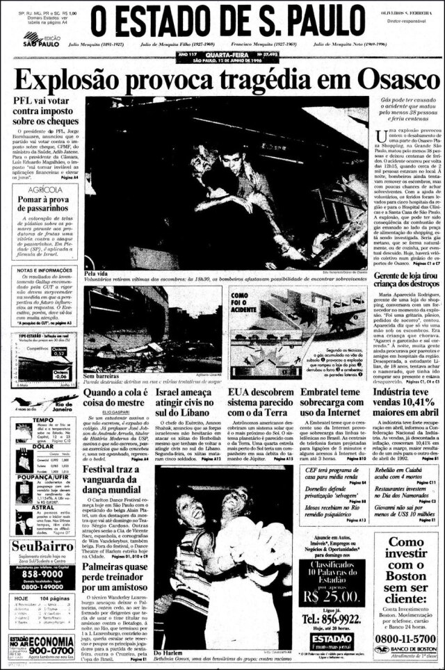 Acervo/Estadão O Estado de S.Paulo - 12/6/1996