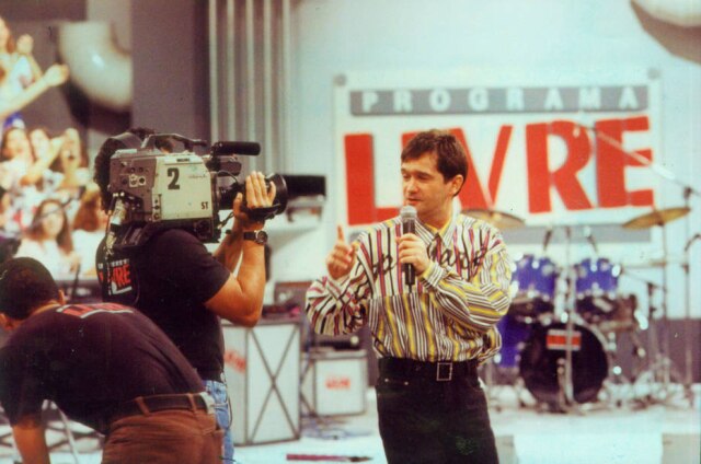 Norma Albano / Estadão Serginho Groisman à frente do 'Programa Livre' em setembro de 1992