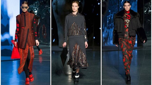 Reprodução A Kenzo apostou em um mix and match de tricô, couro e pele na coleção de Inverno 2015