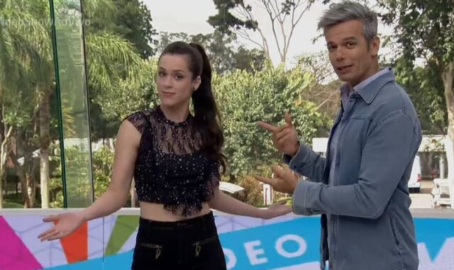 Reprodução do programa 'Vídeo Show'/ TV Globo O visual da apresentadora foi destaque no programa desta quarta-feira