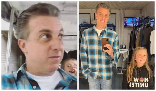 Instagram/@lucianohuck O apresentador Luciano Huck e a filha Eva.