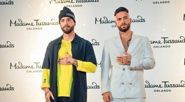 Instagram / @madametussaudsusa Maluma ao lado da sua estátua realista; você consegue distinguir quem é quem?