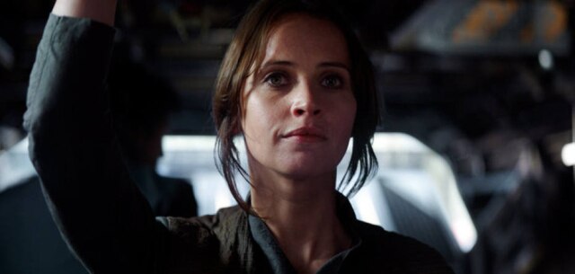 Lucasfilm Ltd, via Associated Press Felicity Jones como Jyn Erso in “Rogue One: Uma História Star Wars”