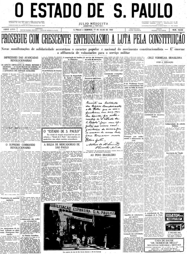 Acervo Estadão Estadão - 17/7/1932