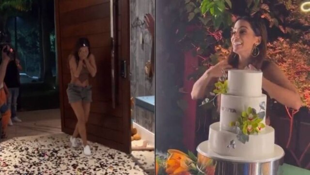 Instagram/@gessicakayane/@hugogloss Anitta completará 29 anos na quarta-feira, 30 de março, e ganhou uma festa de aniversário surpresa adiantada dos amigos e familiares.
