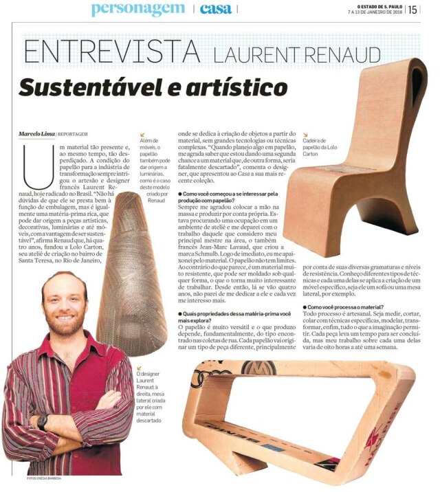 Reprodução Designer francês aproveita o papelão para transformar em pelas artísticas e sustentáveis