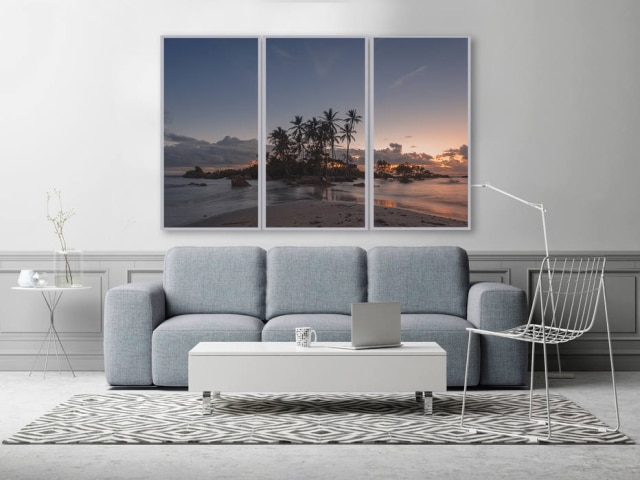 YouArt Foto Galeria Dividir a imagem em diferentes quadros é ótimo para dar destaque à fotografia e dar um charme a mais para a sala de estar