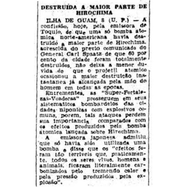 > Estadão - 09/8/1945