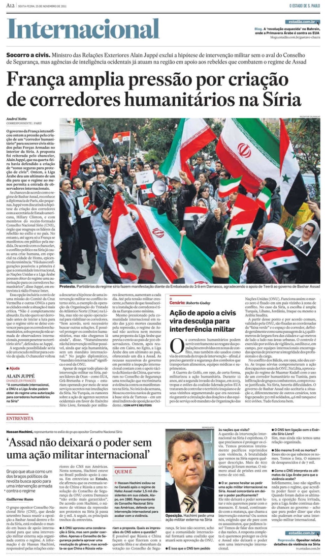 Acervo/Estadão > Estadão - 25/11/2011
